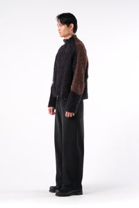 EX-IN FLEECE JACKET BLACK / BROWN