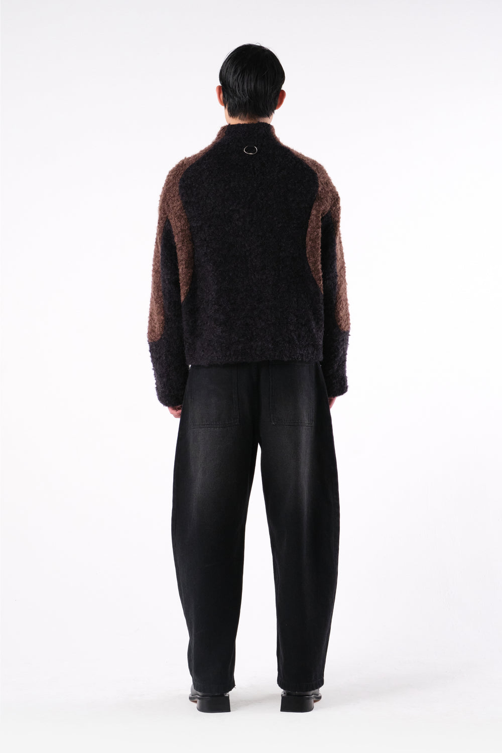 EX-IN FLEECE JACKET BLACK / BROWN