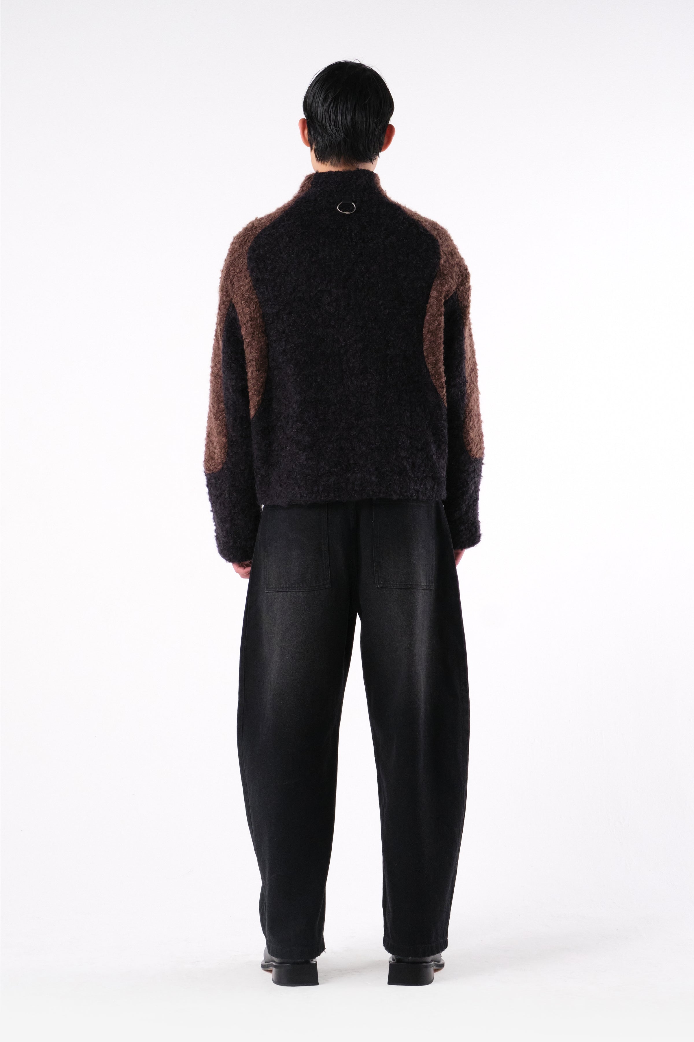 EX-IN FLEECE JACKET BLACK / BROWN