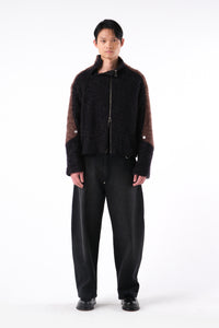 EX-IN FLEECE JACKET BLACK / BROWN