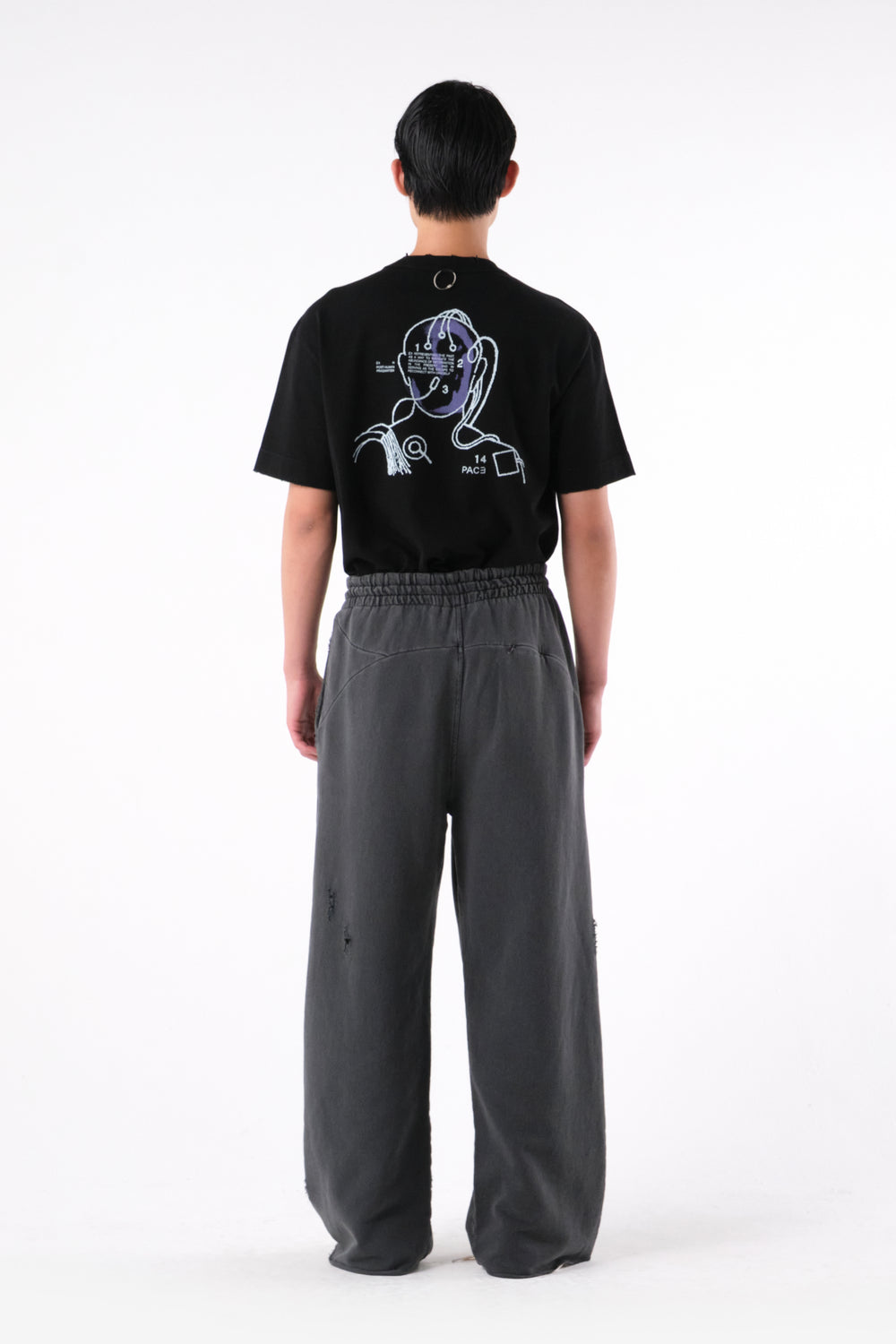 RIPPED SWEATPANTS STONE WASHED GREY