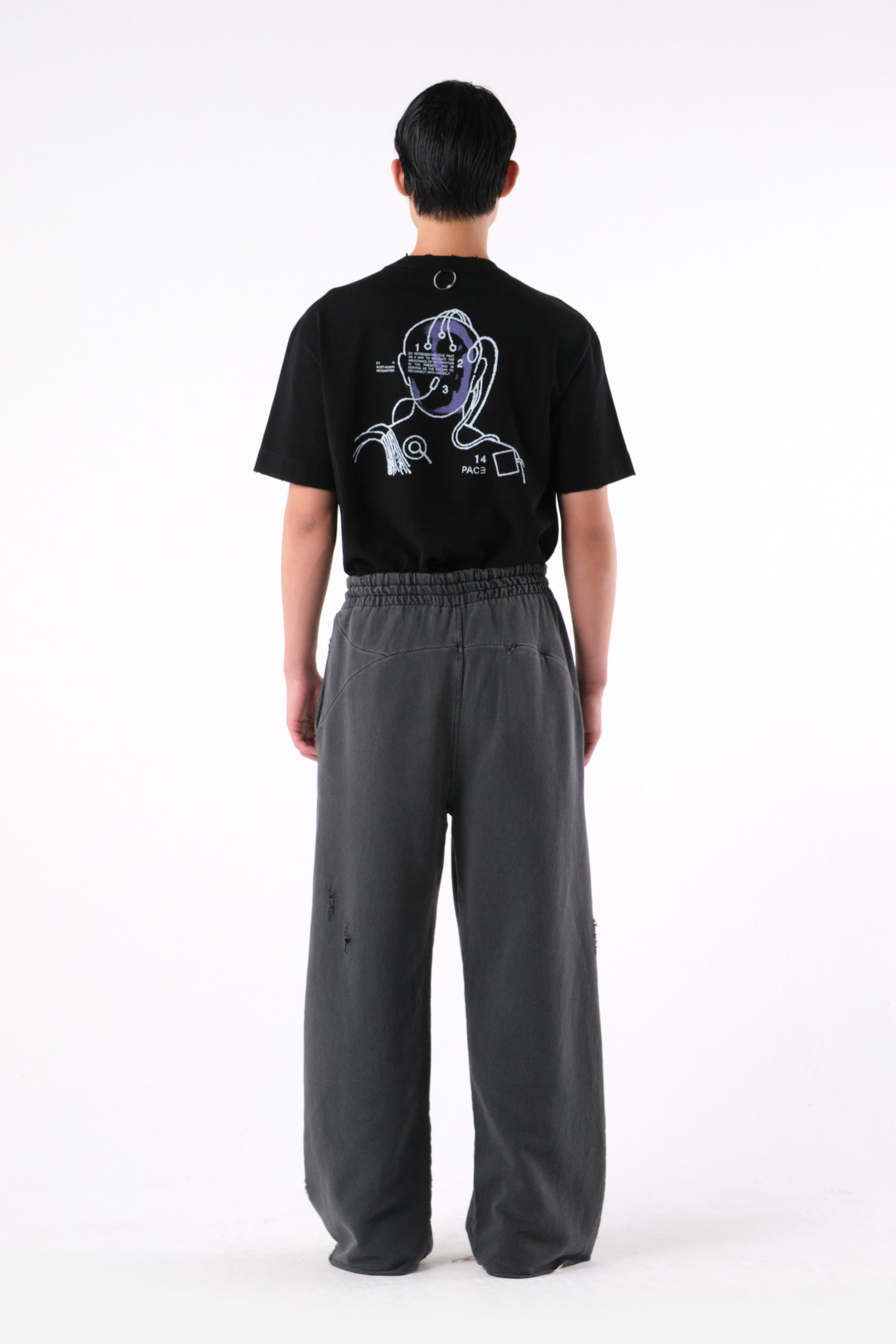 RIPPED SWEATPANTS STONE WASHED GREY