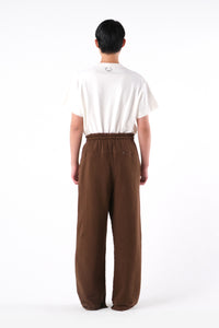 RIPPED SWEATPANTS BROWN