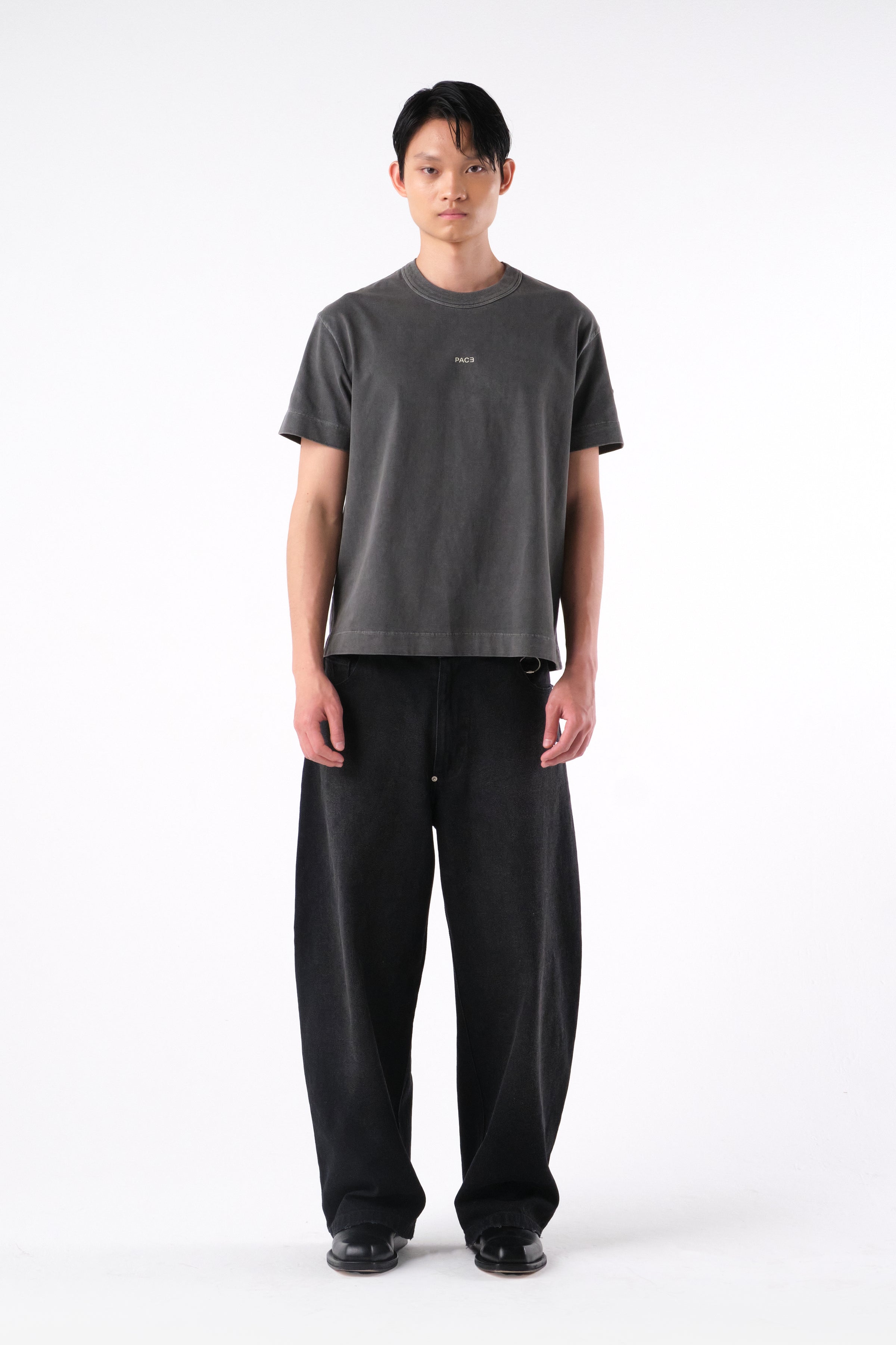 MIRROR REGULAR TEE STONE WASHED GREY