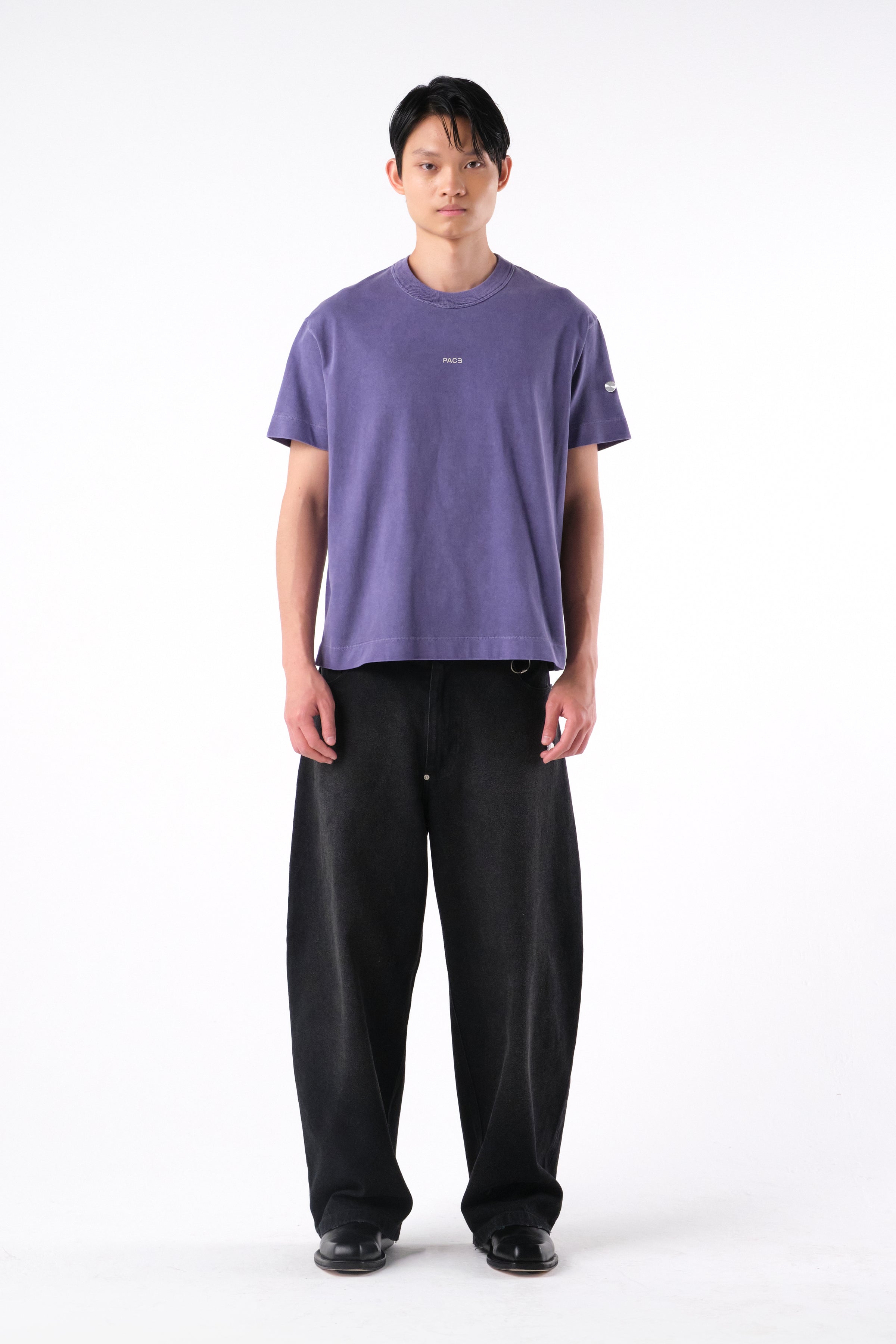 MIRROR REGULAR TEE STONE WASHED PURPLE