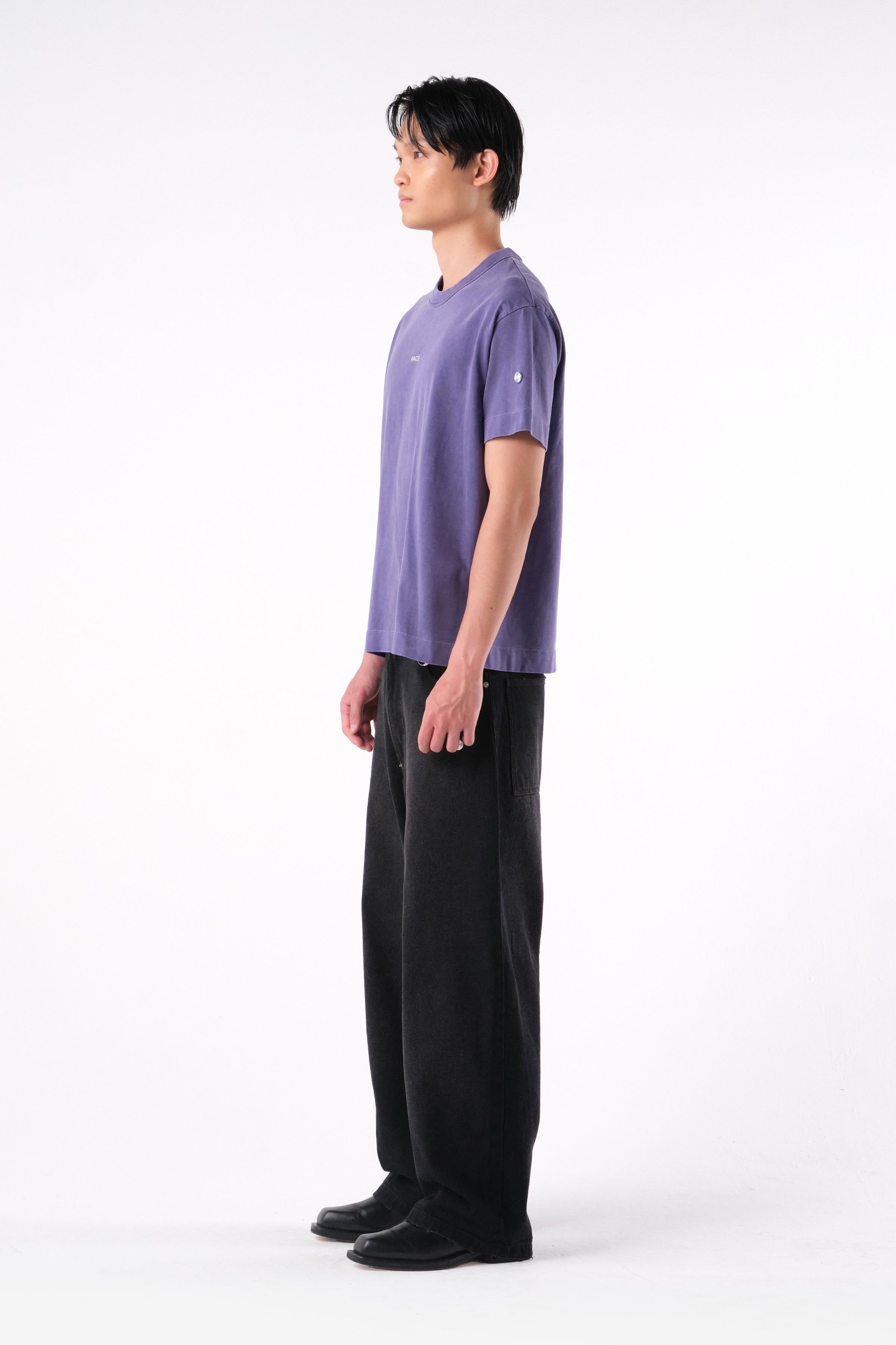 MIRROR REGULAR TEE STONE WASHED PURPLE