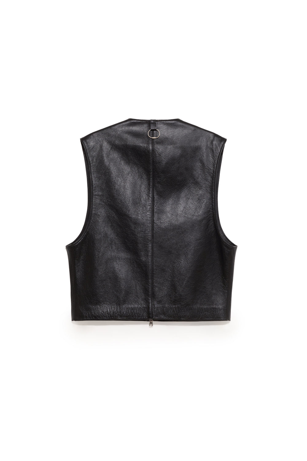 GILET LEATHER VEST BLACK