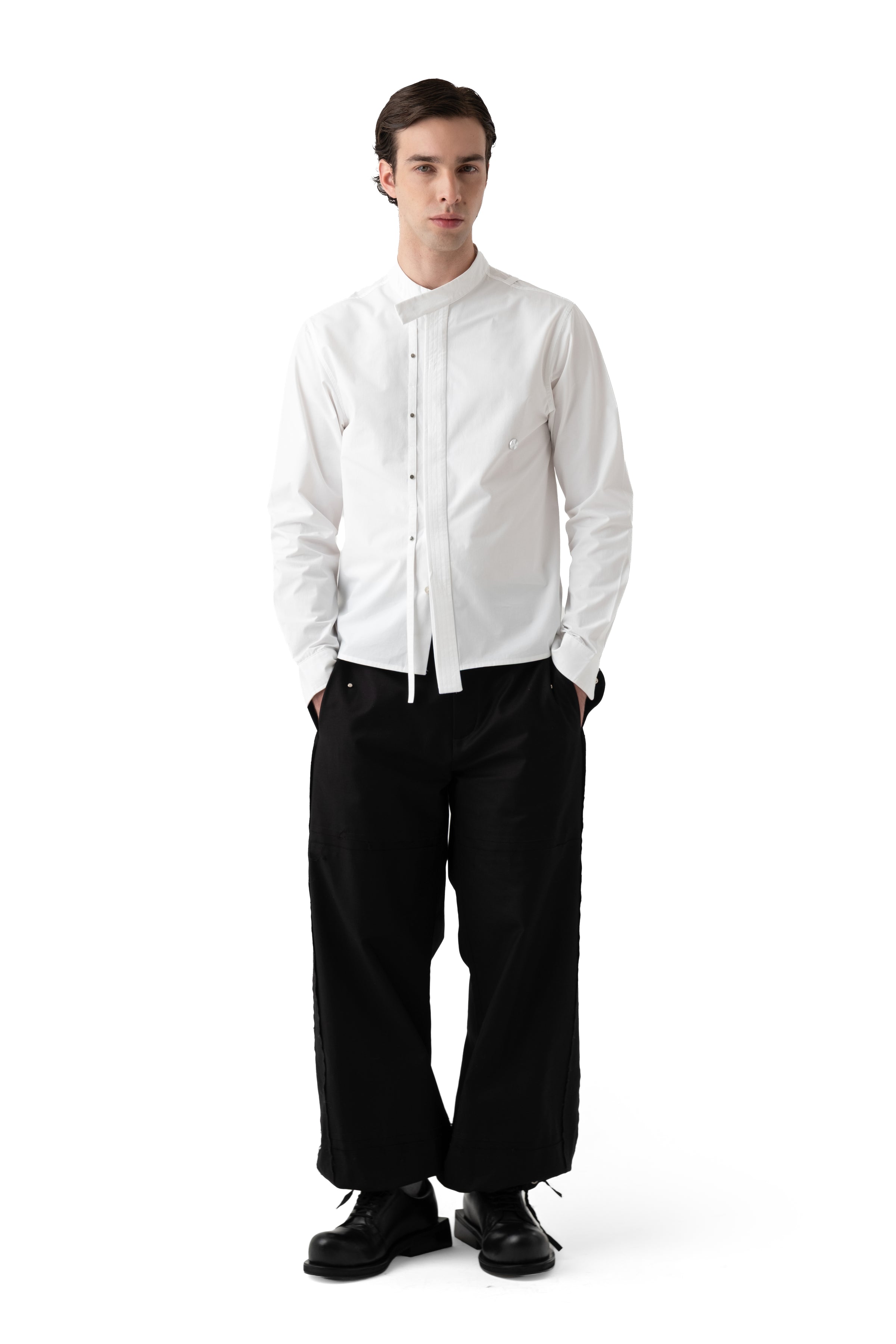 X COLLAR SHIRT WHITE