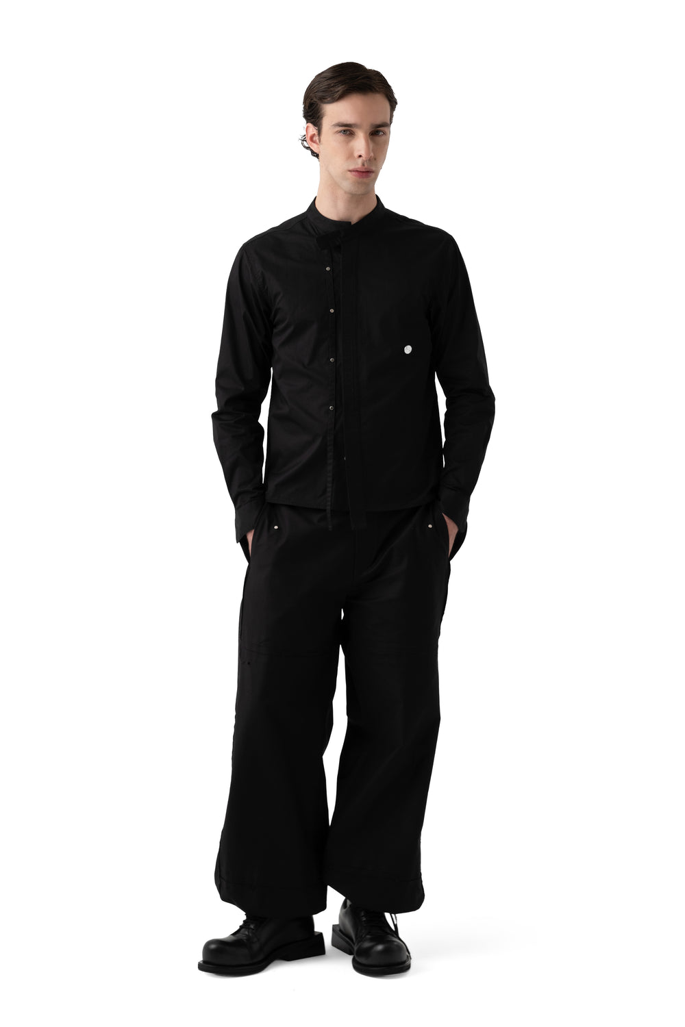 X COLLAR SHIRT BLACK