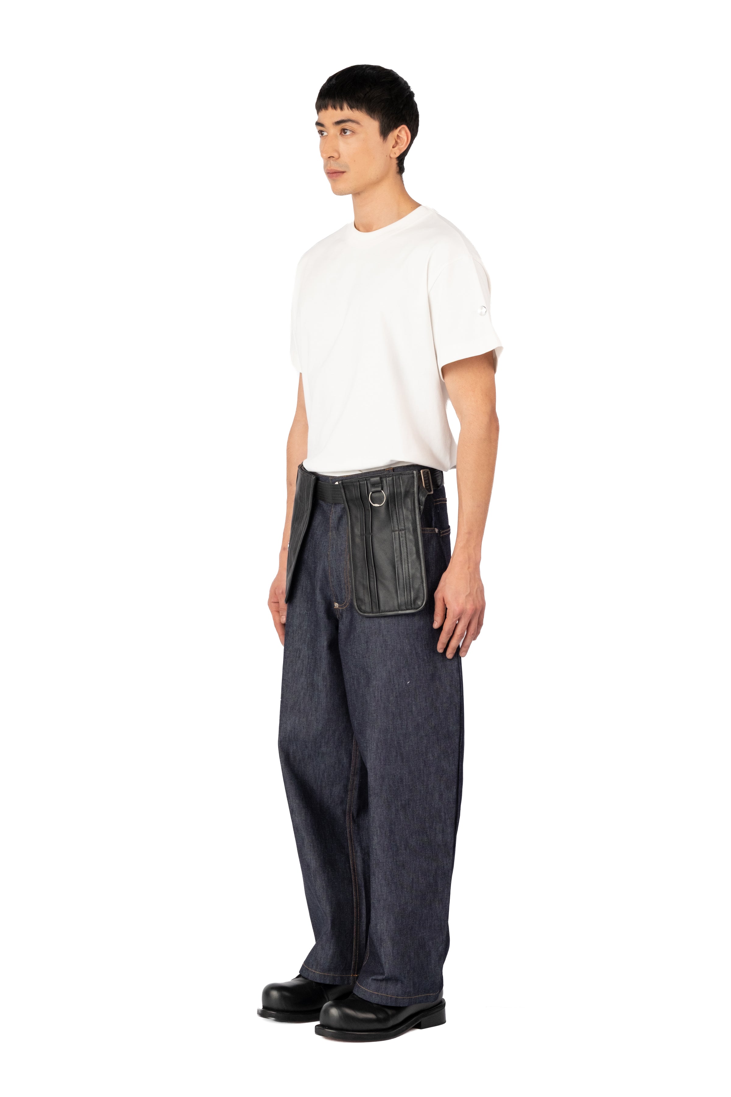 TARE POCKET BELT LEATHER BLACK