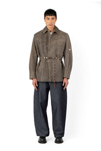 6M5 DESERT LEATHER PARKA DISTRESSED BROWN