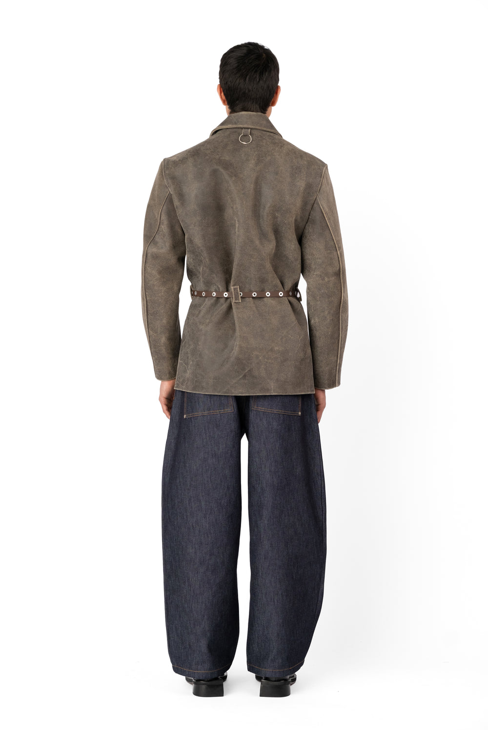 6M5 DESERT LEATHER PARKA DISTRESSED BROWN
