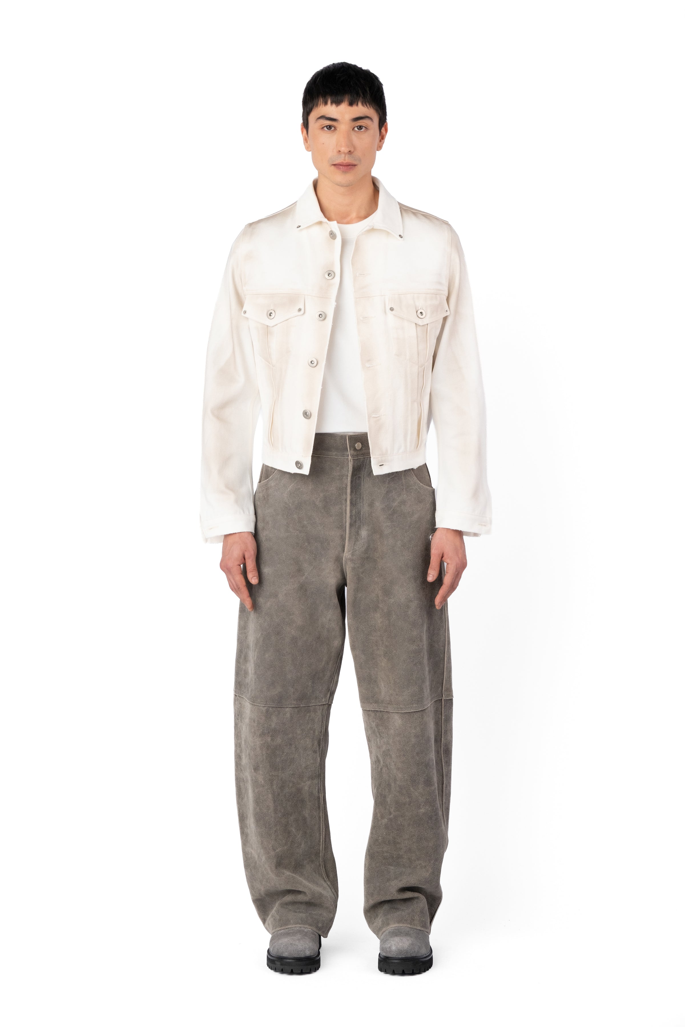 TYP0123 TRUCKER JACKET DIRTY WHITE