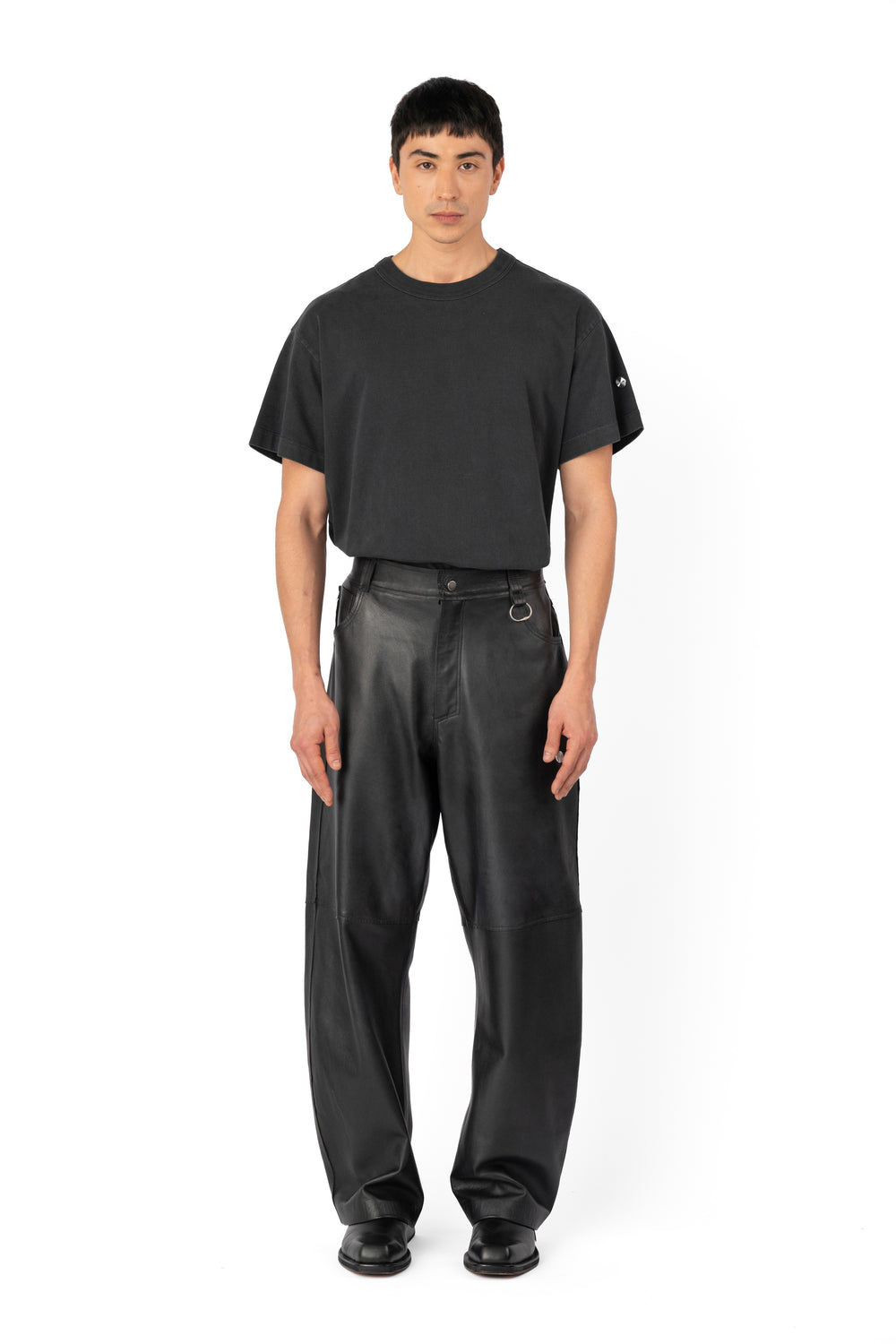TRUCKER TYP0 LEATHER PANTS BLACK