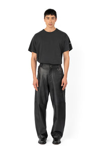 TRUCKER TYP0 LEATHER PANTS BLACK