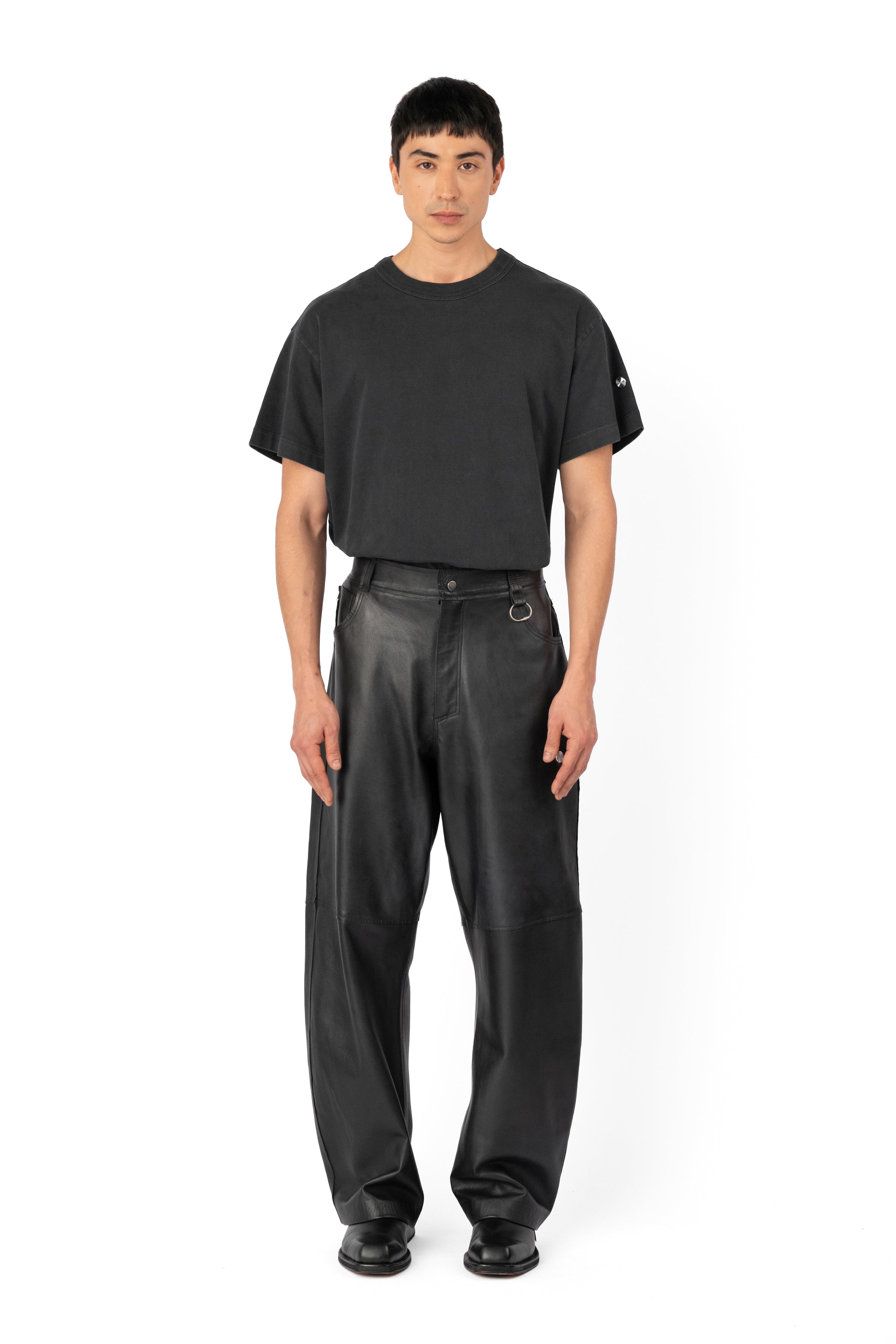 TRUCKER TYP0 LEATHER PANTS BLACK