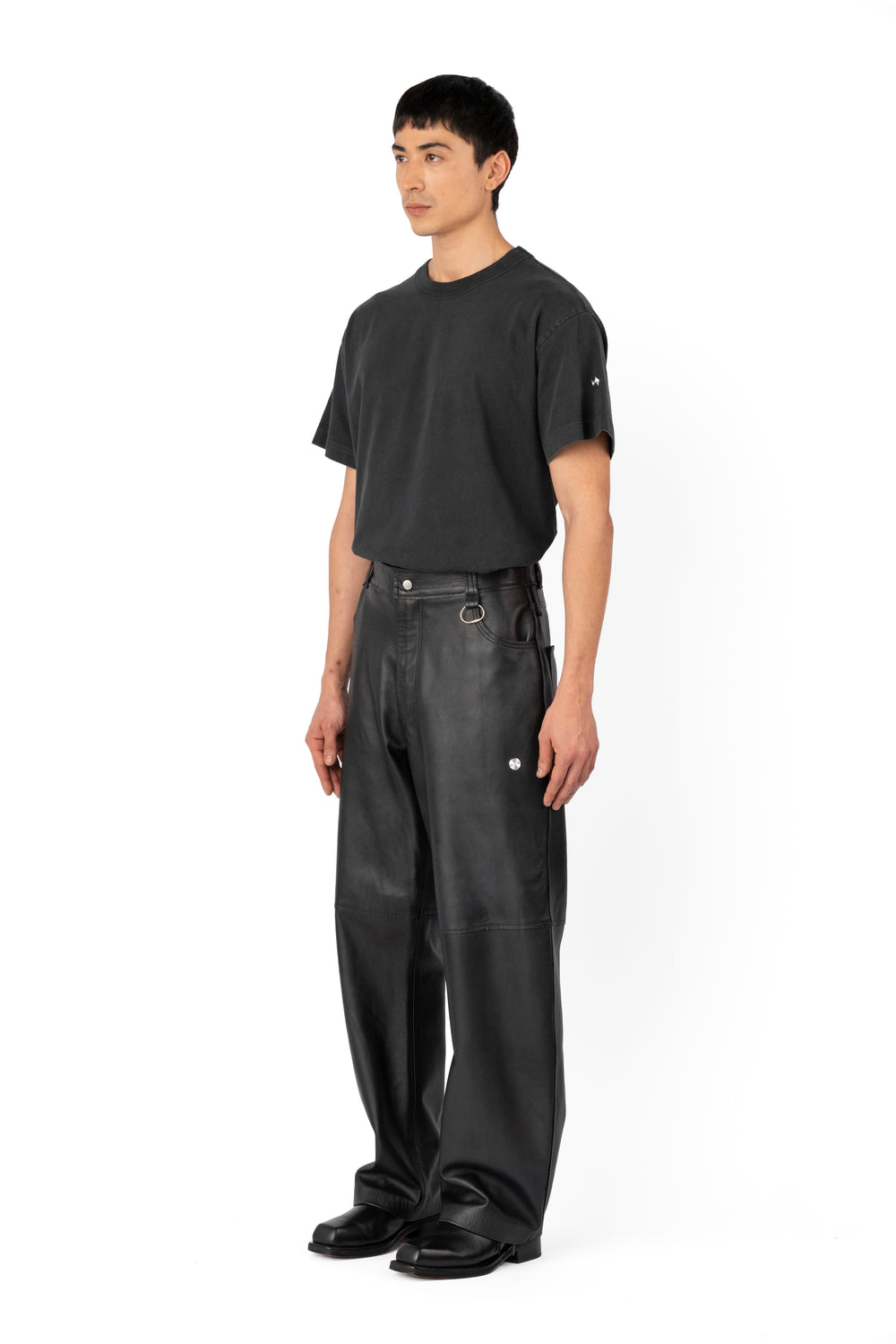 TRUCKER TYP0 LEATHER PANTS BLACK
