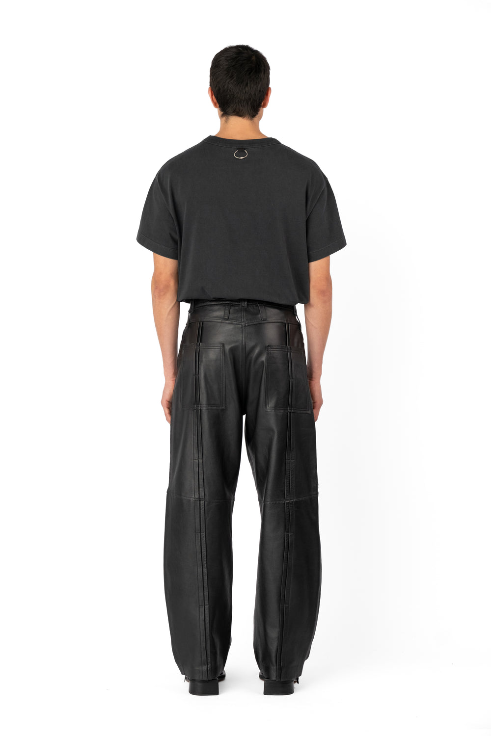 TRUCKER TYP0 LEATHER PANTS BLACK