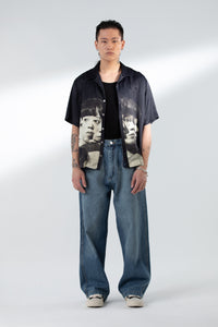 “EOT” CUBAN COLLAR SHIRT BLACK