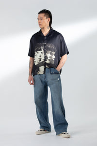 “EOT” CUBAN COLLAR SHIRT BLACK