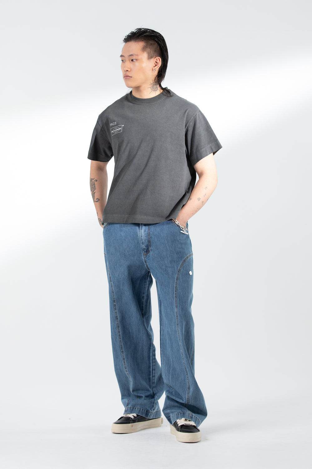 PATAVISION TEE STONE WASHED BLACK