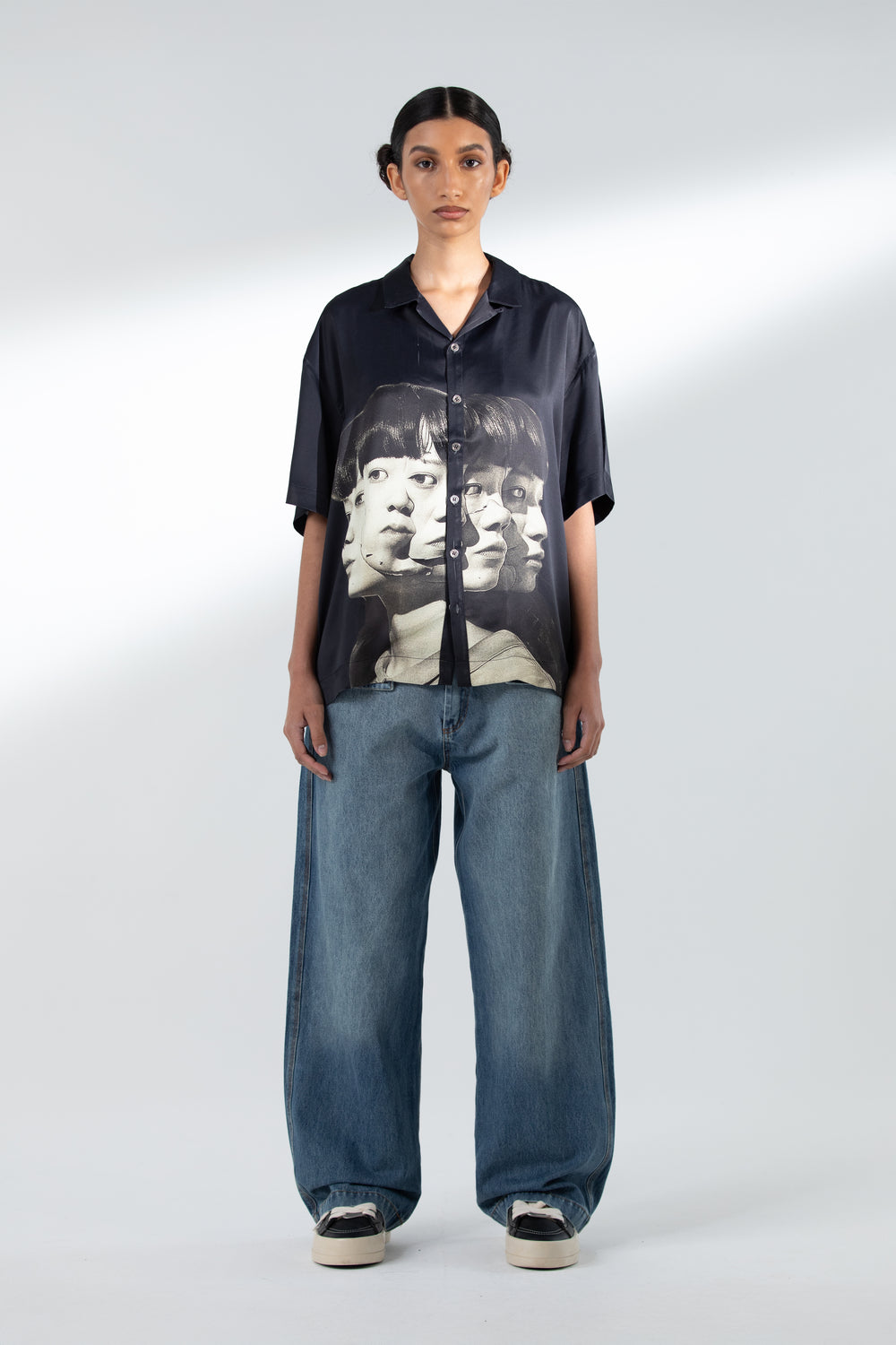 “EOT” CUBAN COLLAR SHIRT BLACK