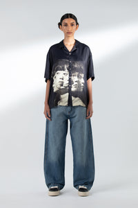 “EOT” CUBAN COLLAR SHIRT BLACK