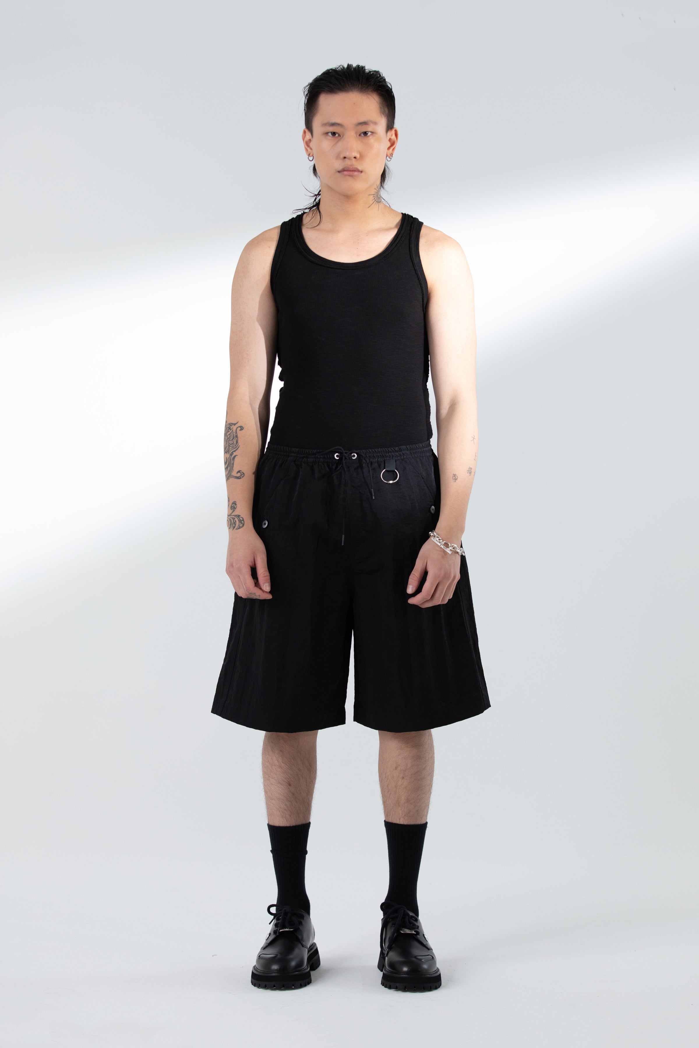 MIDMASA NYLON SHORTS BLACK