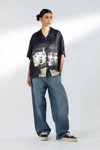 “EOT” CUBAN COLLAR SHIRT BLACK