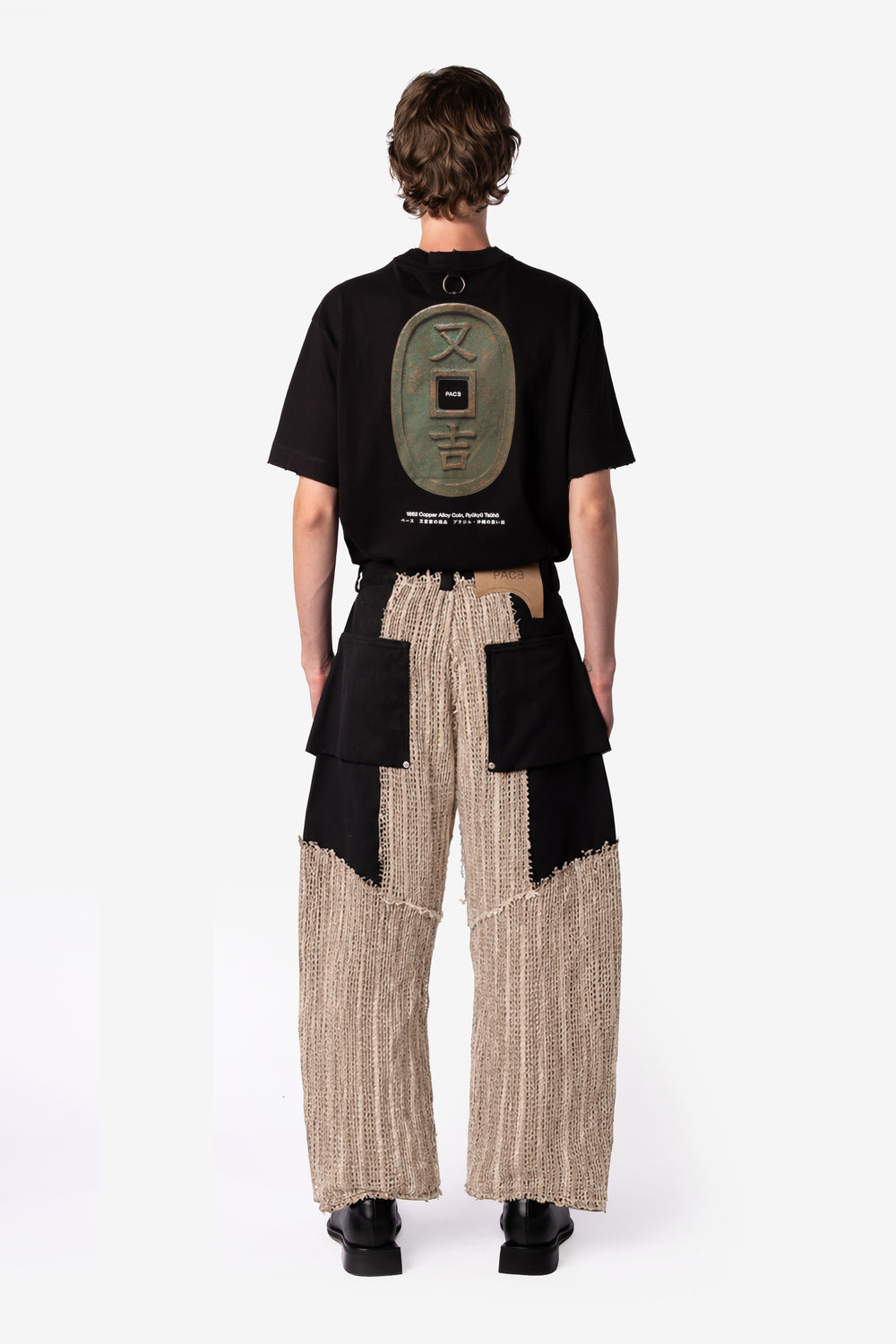 CROCHET TELA PANTS BLACK