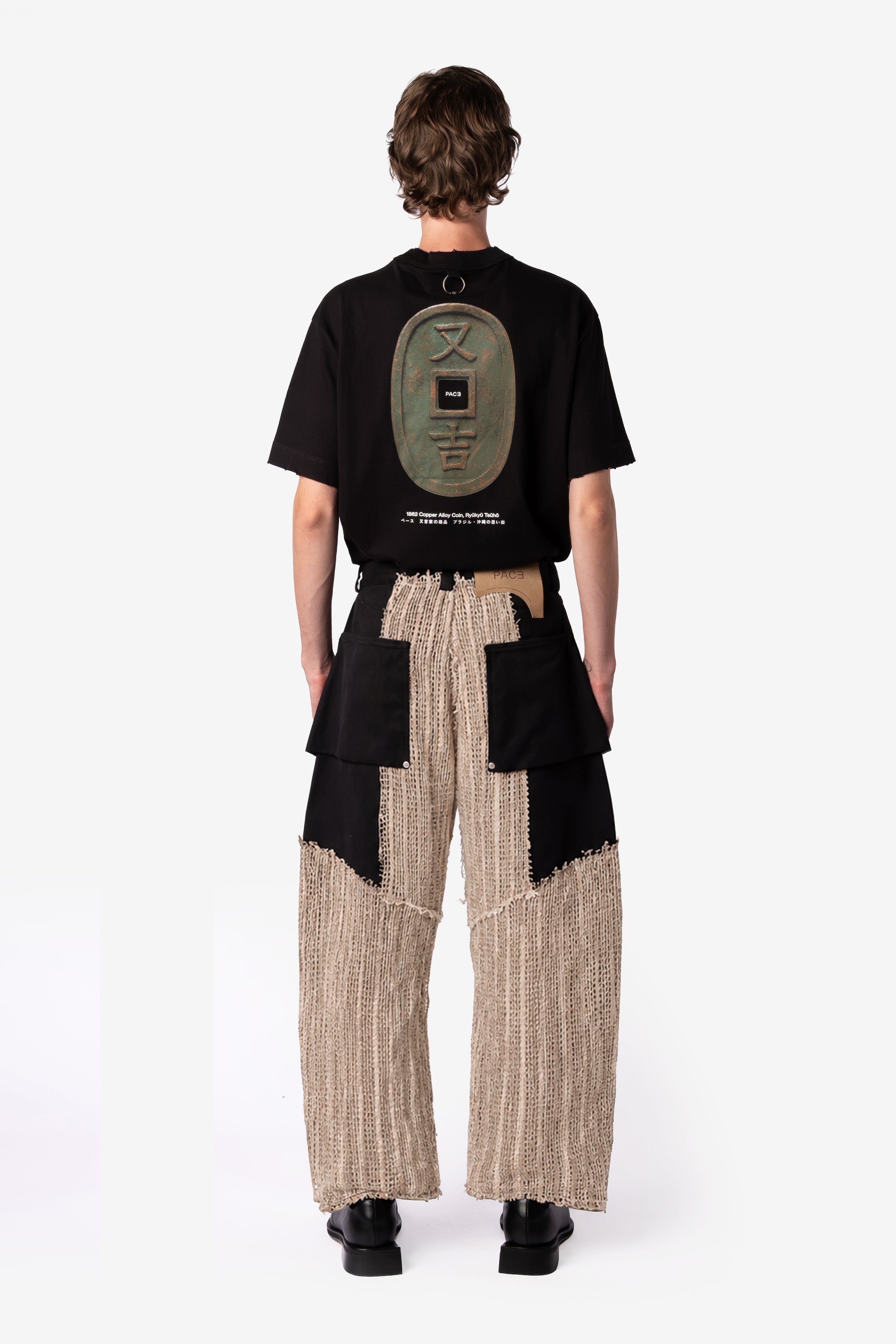 CROCHET TELA PANTS BLACK