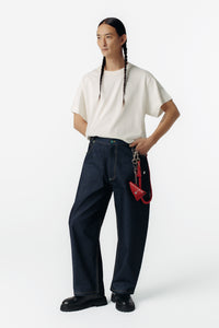 ONIGUIRI COIN POUCH CROCO LEATHER RED