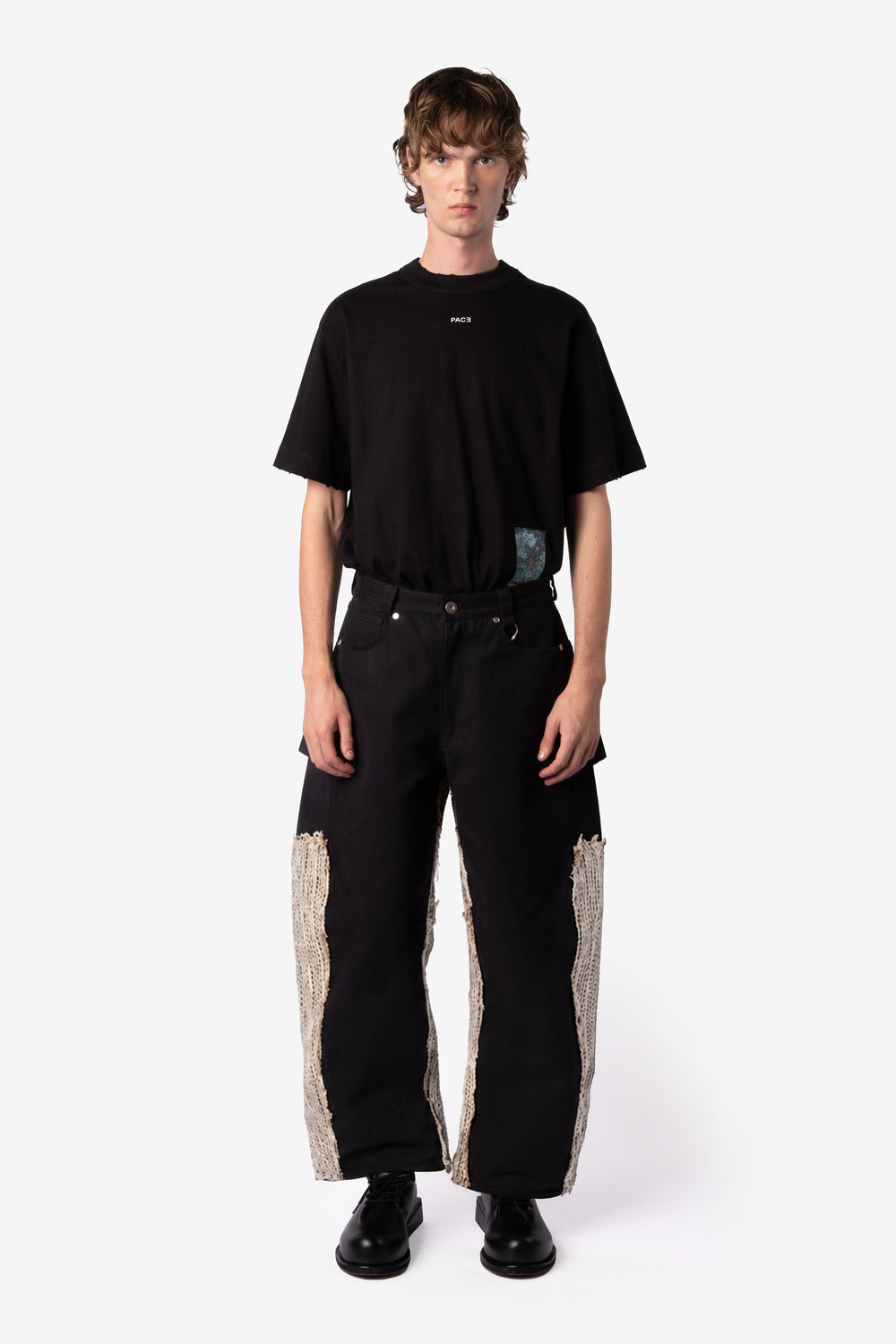 CROCHET TELA PANTS BLACK