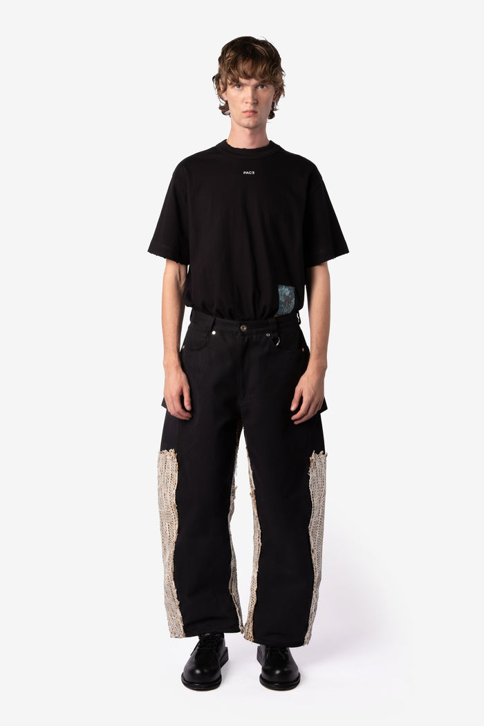 CROCHET TELA PANTS BLACK