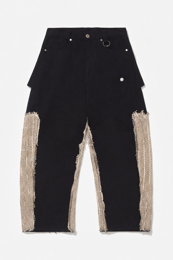 CROCHET TELA PANTS BLACK