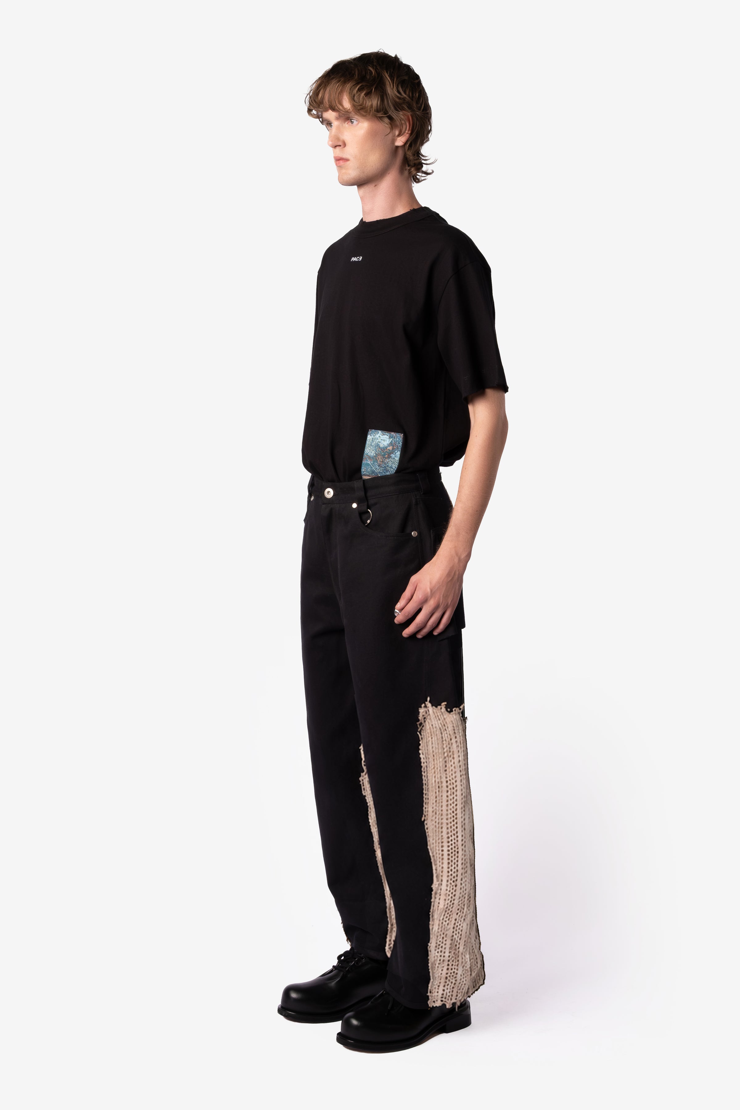 CROCHET TELA PANTS BLACK