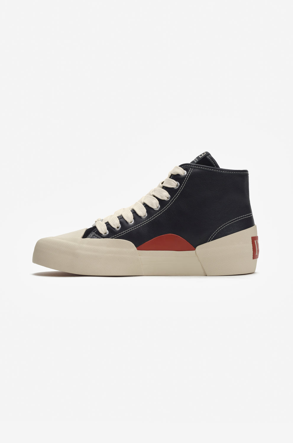YACHT-RUBBER LEATHER HIGH BLACK