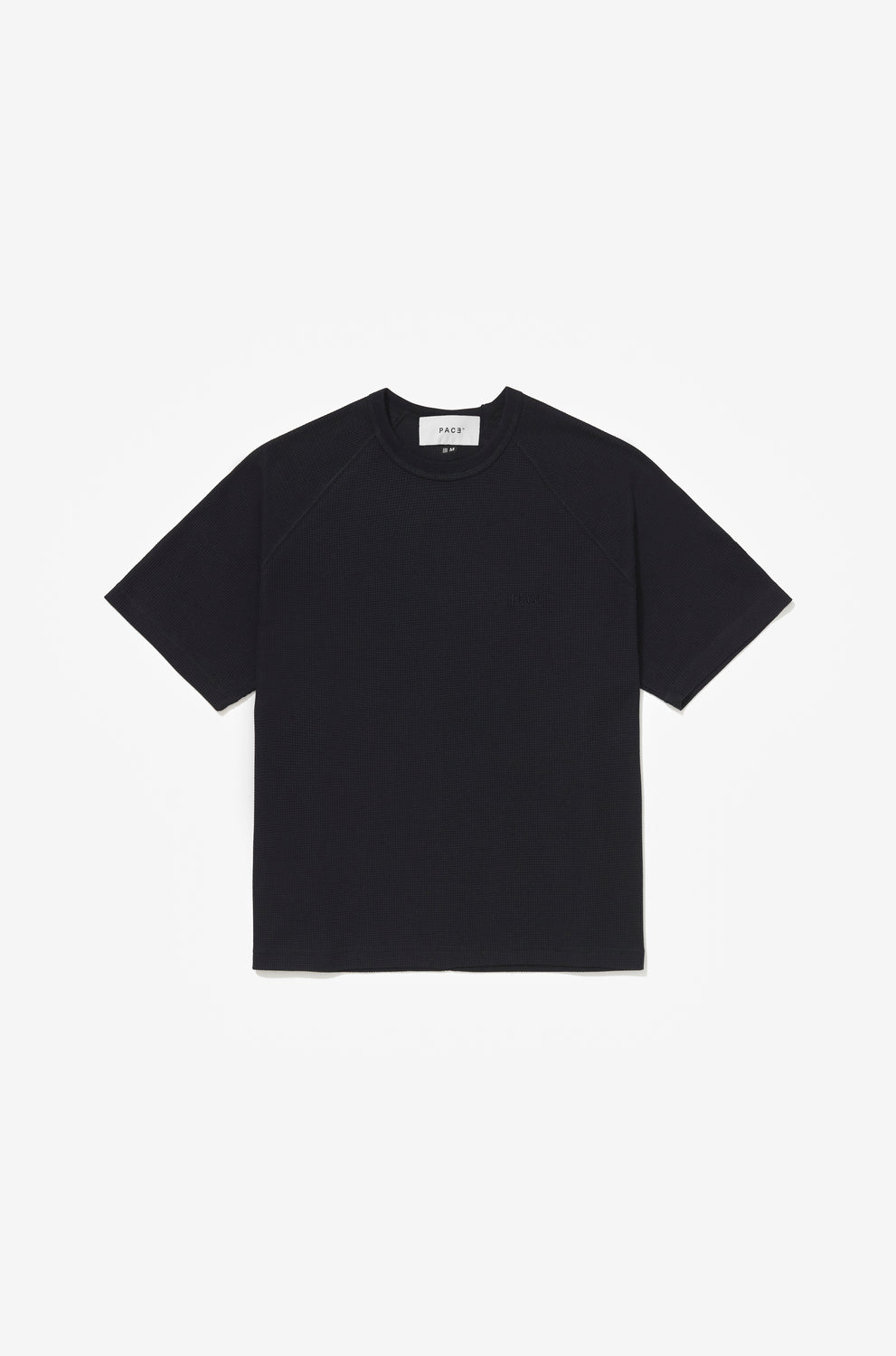 T-SHIRT WAFFLE KNIT BLACK