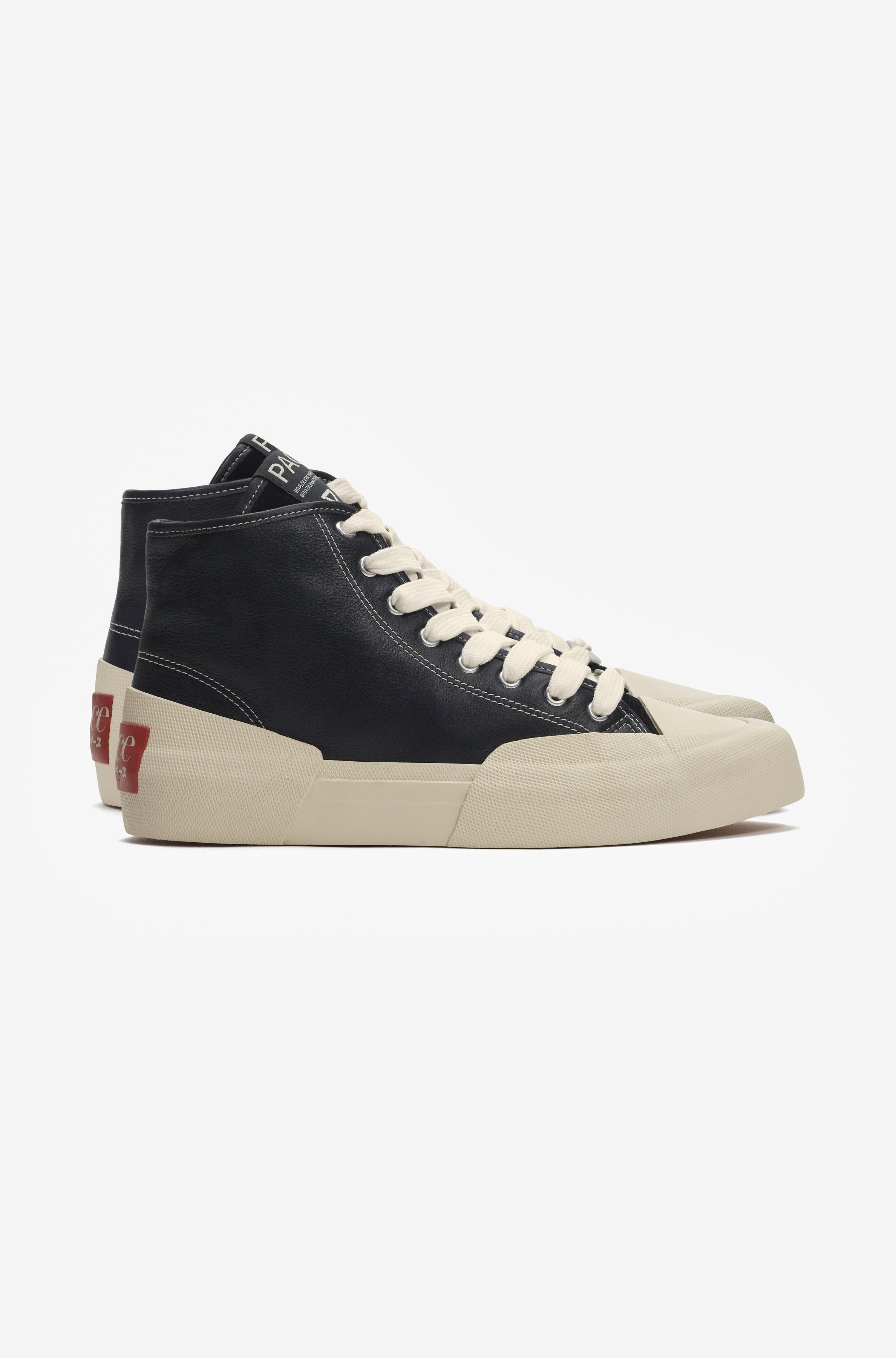 YACHT-RUBBER LEATHER HIGH BLACK