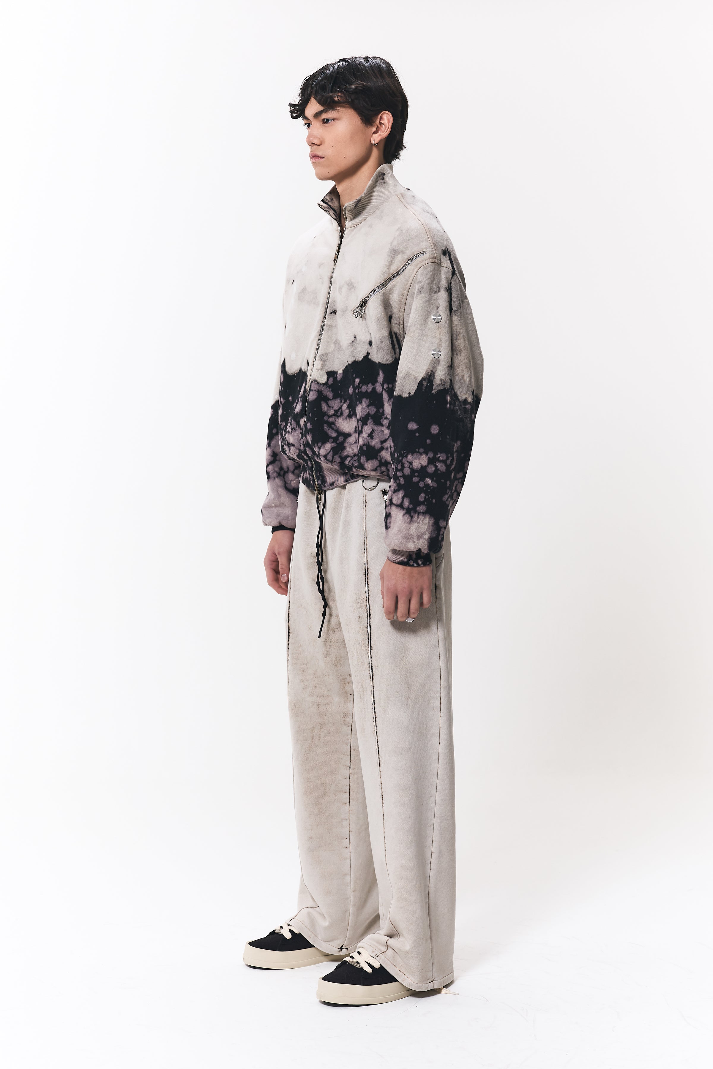 SWEAT FUNNEL JACKET ACID GREY