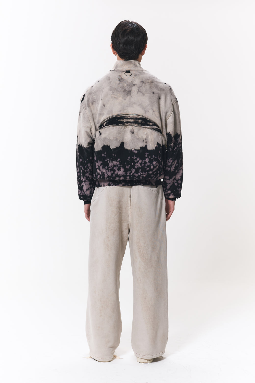 SWEAT FUNNEL JACKET ACID GREY