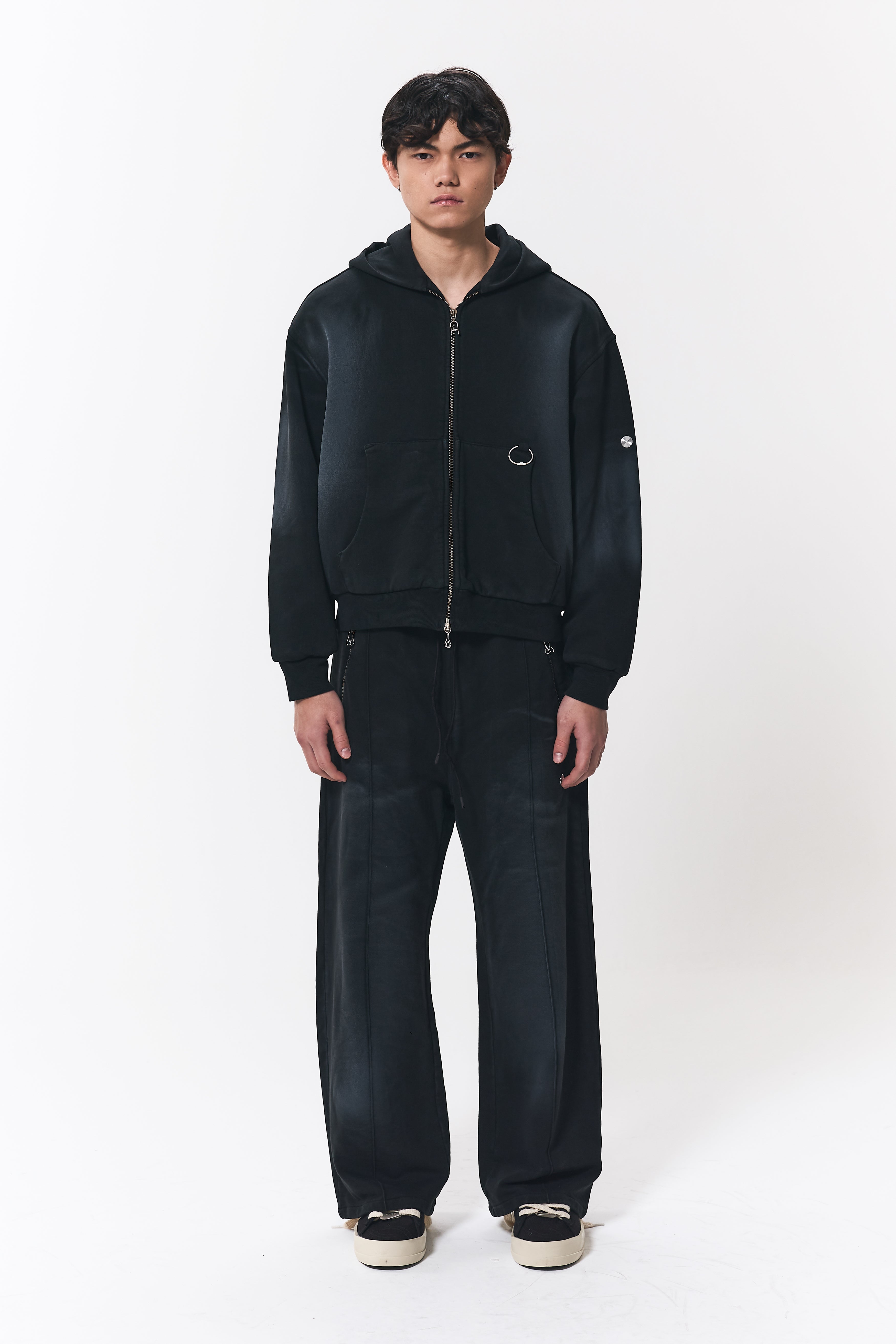 UNIFORMA ZIP HOODIE STONE BLACK – PACE ™