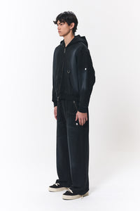 UNIFORMA ZIP HOODIE STONE BLACK