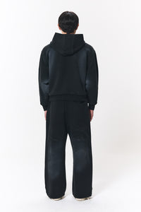 UNIFORMA ZIP HOODIE STONE BLACK