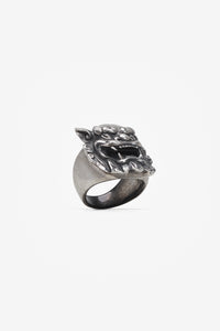 SHISA RING AGED SILVER