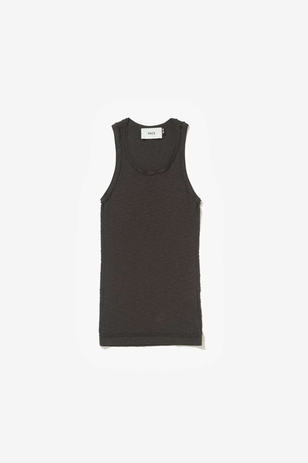 PATTERN TANK TOP STONE WASHED DARK GREY