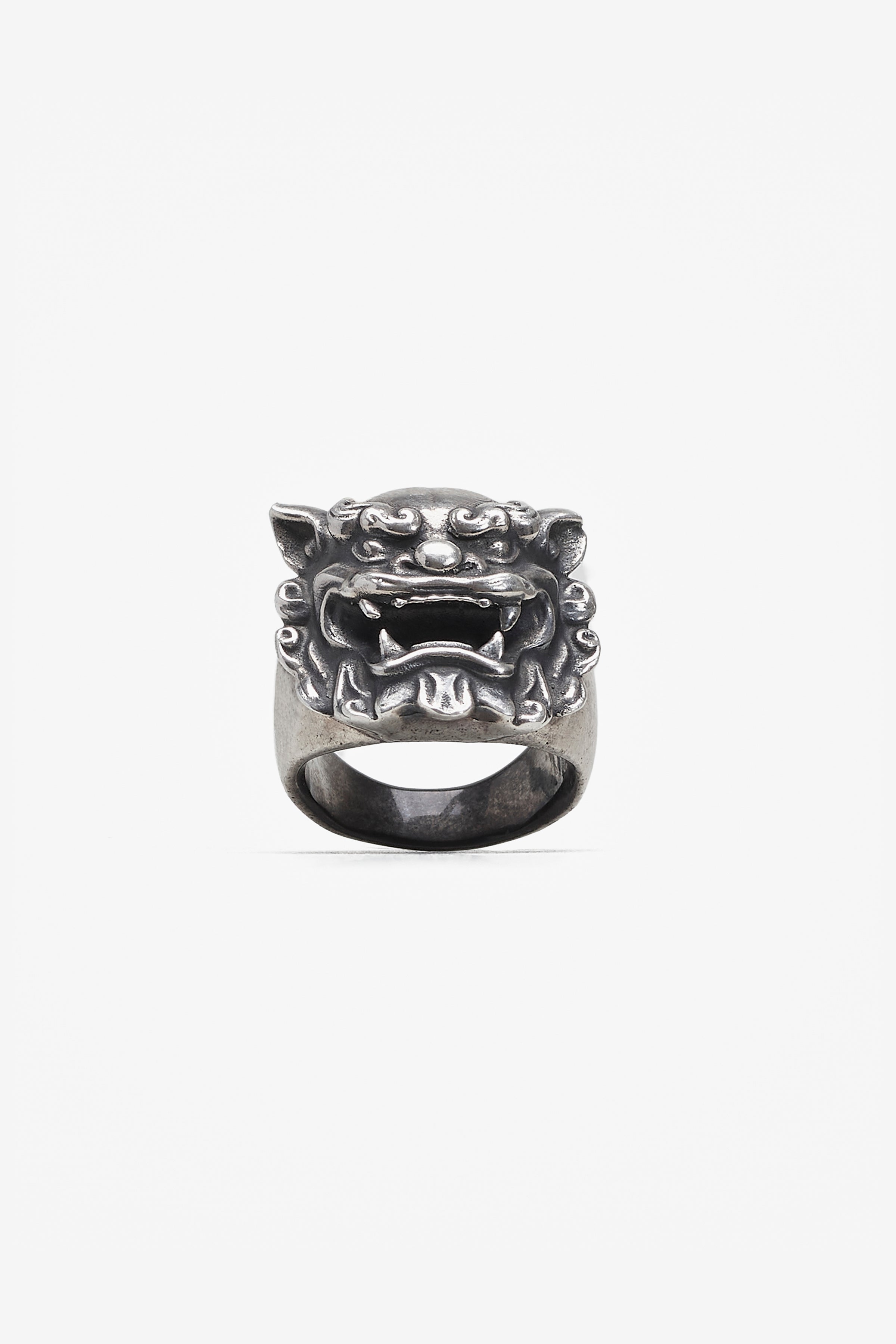 SHISA RING AGED SILVER