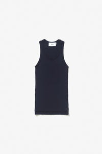 PATTERN TANK TOP STONE WASHED NAVY BLUE