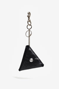 ONIGUIRI COIN POUCH CROCO LEATHER BLACK