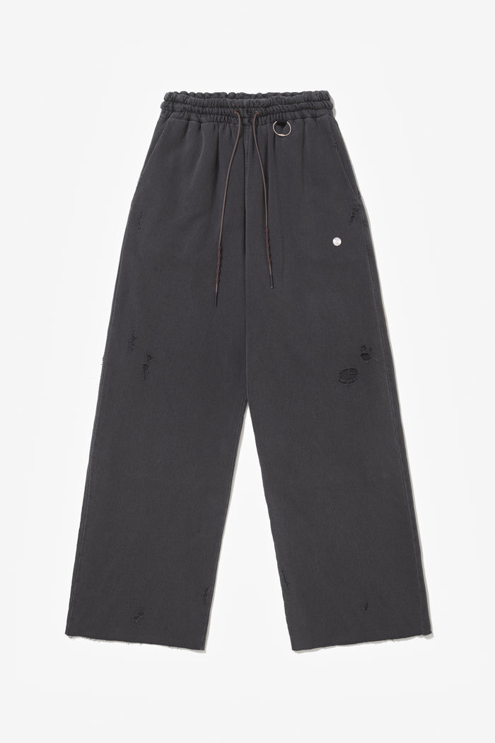 RIPPED SWEATPANTS STONE WASHED GREY